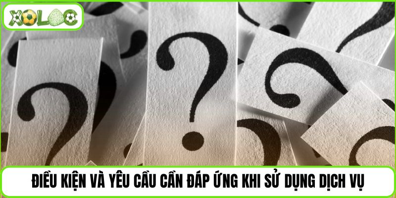 Điều kiện và yêu cầu cần đáp ứng khi sử dụng dịch vụ